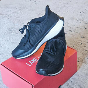 NIB Lane Eight The Relay Trainer Shadow Black With White Soles Women's Size 6.5